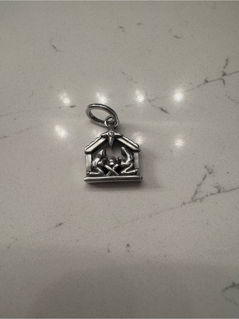 Brighton Silver Nativity Scene Charm Pendant (Retired)